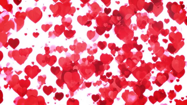 Valentine's day Floating Hearts Background Loop/
4k animation of a valentine's day holiday background with beautiful red heart floating and rising, with seamless loop