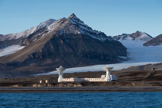 Research station on polar coast