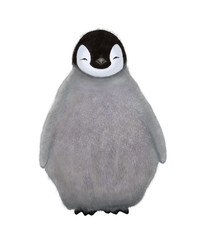 Baby penguin drawing on white background  © Kimpin