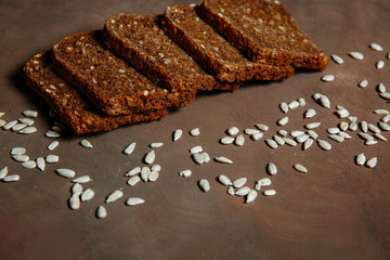 multi grain bread with slices
