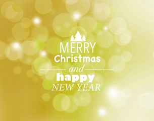 Merry Christmas text on bokeh