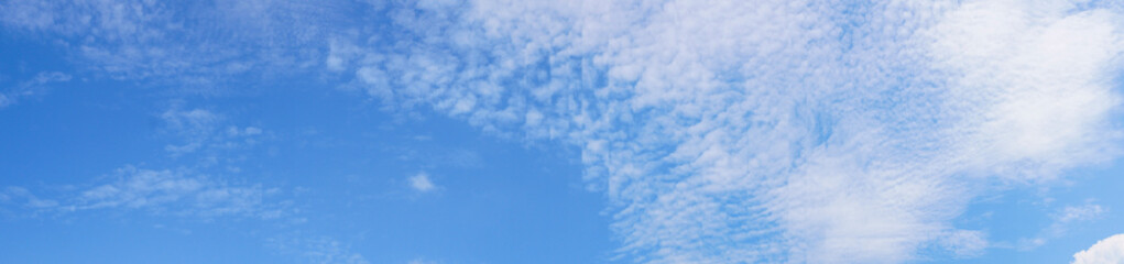 panoramic view of bright blue sky high