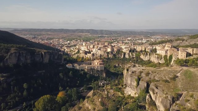 Aerial view of Cuenca, picturesque place in Spain