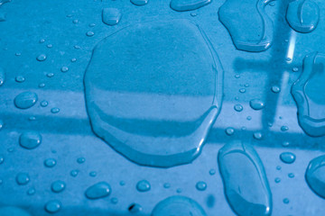 Blue water droplet