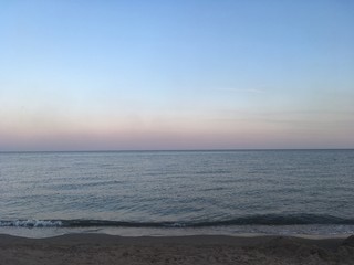 sunset over the sea