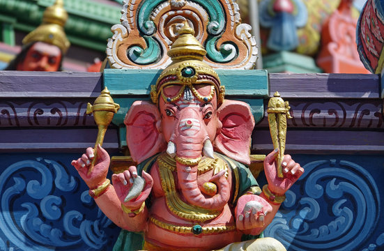 D&eacute;tails d'un Temple Hindou &agrave; l'Ile Maurice