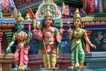 Obraz premium Détails d'un Temple Hindou à l'Ile Maurice