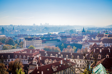 Fototapeta premium Vue panoramique sur la ville de Prague
