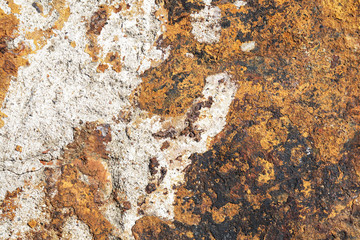 rust trace on a concrete wall