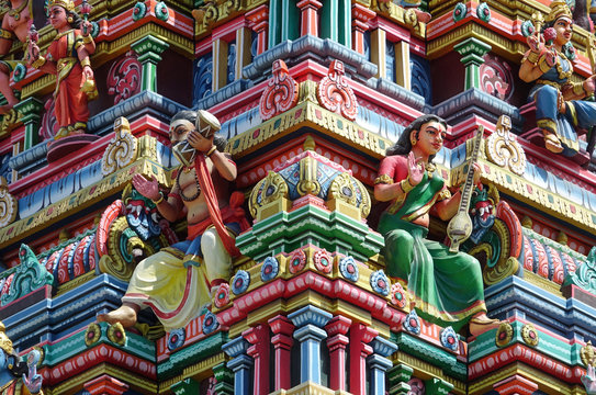 D&eacute;tails d'un Temple Hindou &agrave; l'Ile Maurice