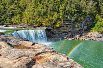 Fototapeta premium Rainbow At Cumberland Falls In Kentucky