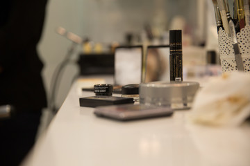 Fototapeta na wymiar closeup of a makeup