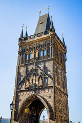 Obraz premium La Tour du Pont de la vieille ville du Pont Charles à Prague
