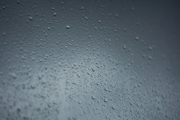 drops of rain on the glass. soft focus