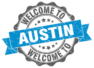 Obraz premium Austin round ribbon seal