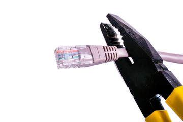 the cut off network cable of the Internet