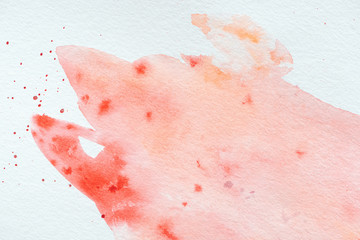 Fototapeta premium abstract red watercolor background with strokes and splatters