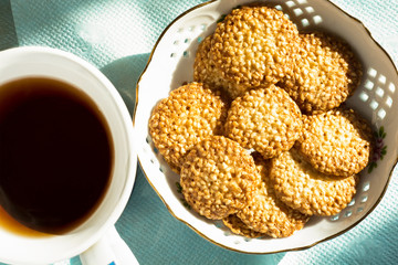cookies and a glass of tea