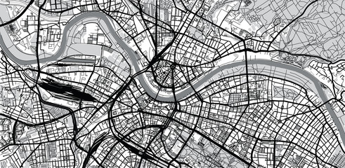 Fototapeta na wymiar Urban vector city map of Dresden, Germany