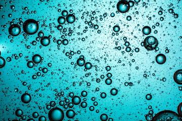 turquoise background of air bubbles