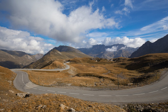 Col du Galibier, autumn clors mountains