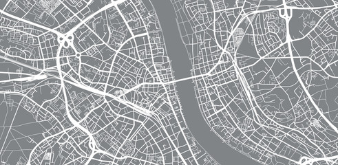 Obraz premium Mapa miasta miejskiego wektor Bonn, Niemcy