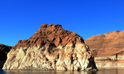 Rock formation on Lake Powell near Page, Arizona