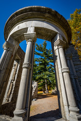 The abbey ruins at the Mackenzie King estate in the Gatineau park, Quebec  Canada