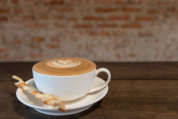 Coffee cup on table
