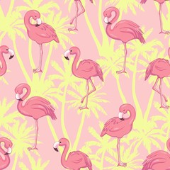 Tropical flamingo pattern