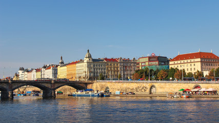 Obraz premium Prague City on Vltava river.