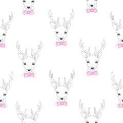 Obraz na płótnie Canvas seamless deer pattern