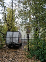 Truck in the cityscape