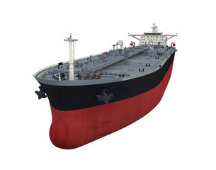 Naklejka premium Oil Tanker Ship Isolated