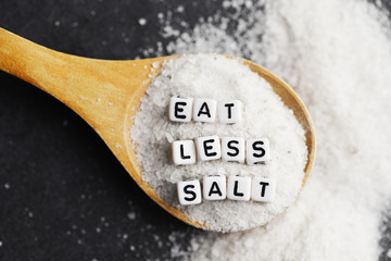 eat less salt concept