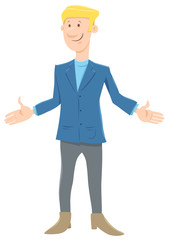 funny young businessman cartoon character