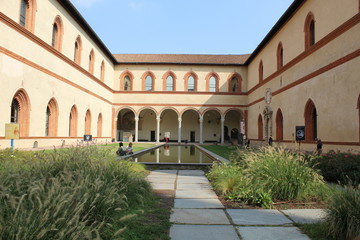 Fototapeta na wymiar Sforza Castle Milano