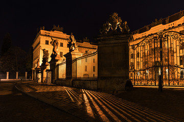 Obraz premium Sculpture of the Titans in the First Courtyard of the Prague Castle. Prague