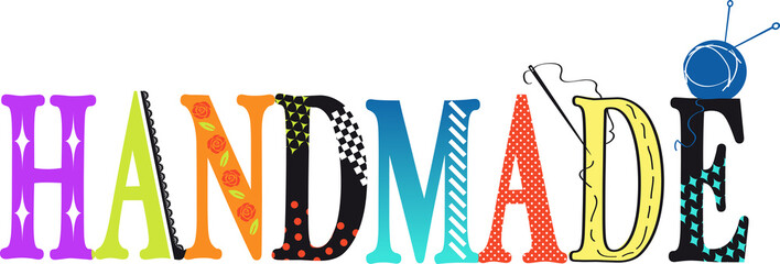 Decorative vector lettering handmade, EPS 8 vector illustration