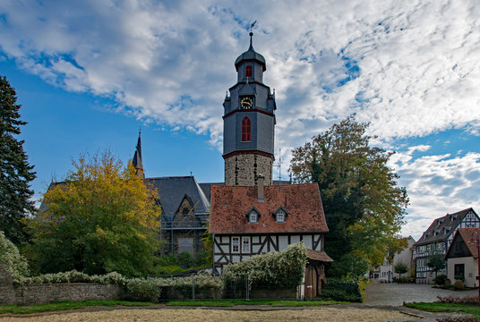 In der Altstadt von Butzbach, Wetterau, Hessen, Deutschland 