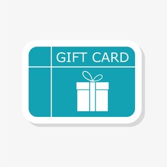 Gift card. Discount coupon, simple sticker