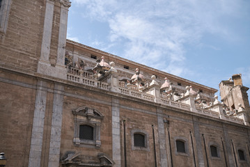 Fototapeta na wymiar Palermo, Italy - September 07, 2018 : View of San Giuseppedei teatini church