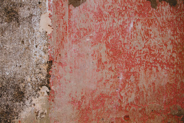 Old grungy red wall