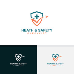 Health or shield logo design concept