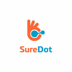 Sure or dot logo design concept, mobile app