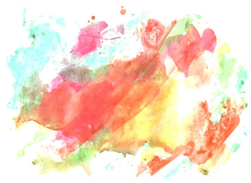 Colorful bright watercolor abstract background