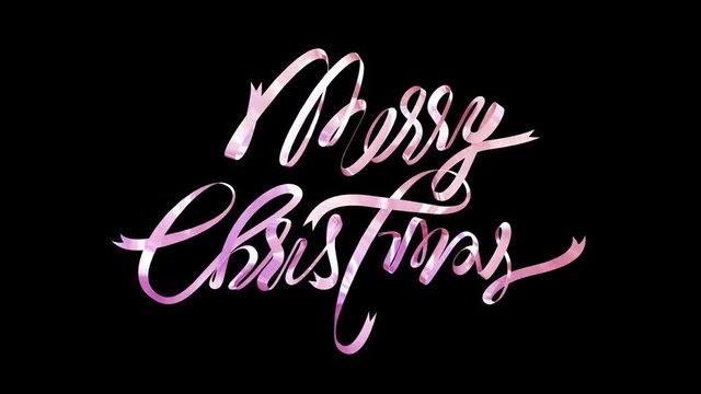 PinkRose Ribbon Merry Christmas 