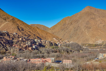 Imlil city in the Atlas Mountains