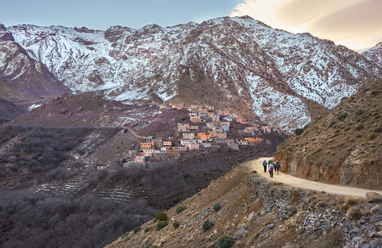 Aroumd, a small Berber village in the Ait Mizane Valley of the High Atlas mountain