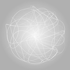 Creative abstract geometric background with glossy circles.